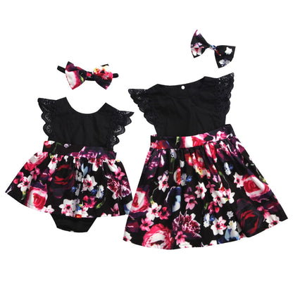 Baby/Kids Girls Sleeveless Tutu Floral Party Dress childrensterritory