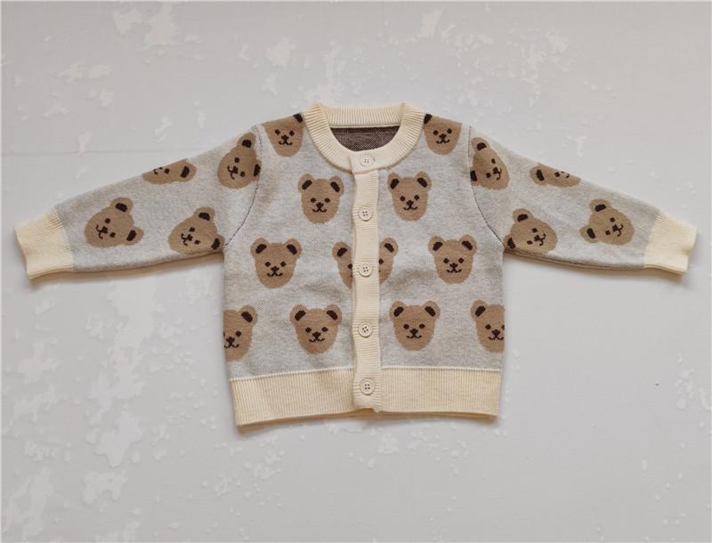 Baby/Kids Unisex Cartoon Bear Knitwear/Cardigan childrensterritory