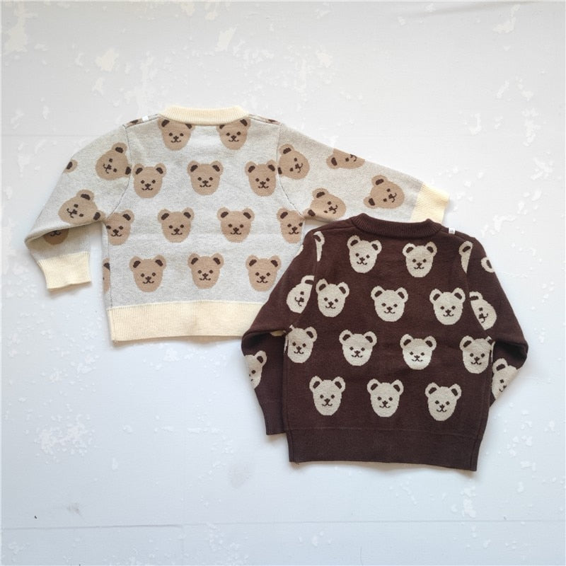 Baby/Kids Unisex Cartoon Bear Knitwear/Cardigan childrensterritory