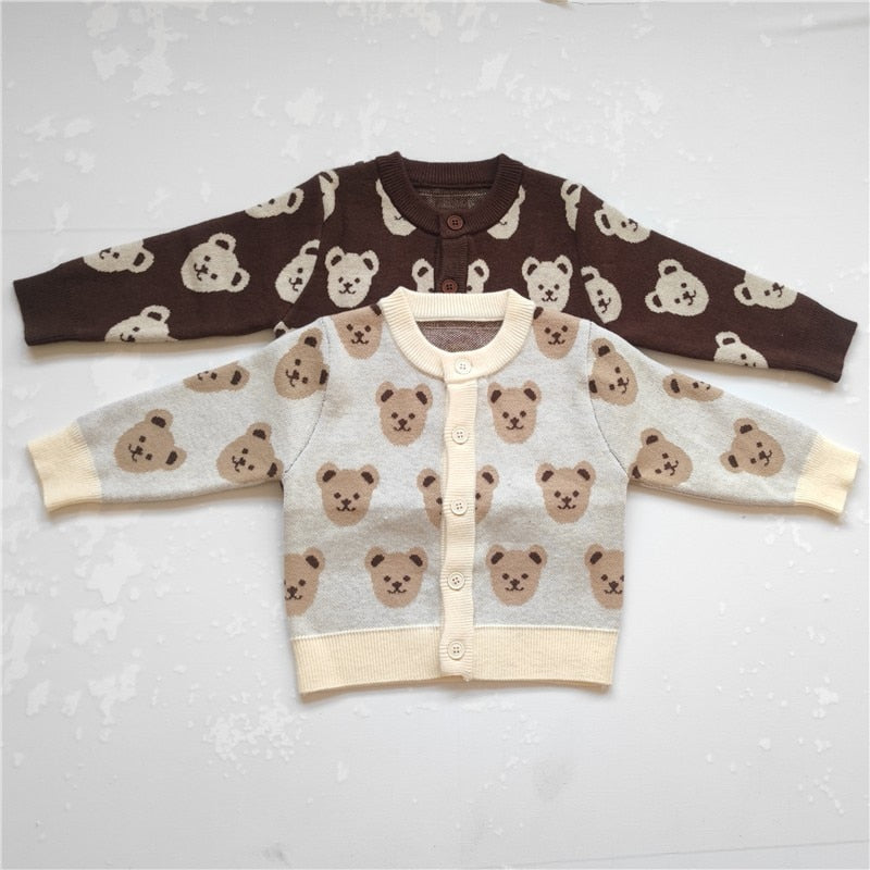 Baby/Kids Unisex Cartoon Bear Knitwear/Cardigan childrensterritory