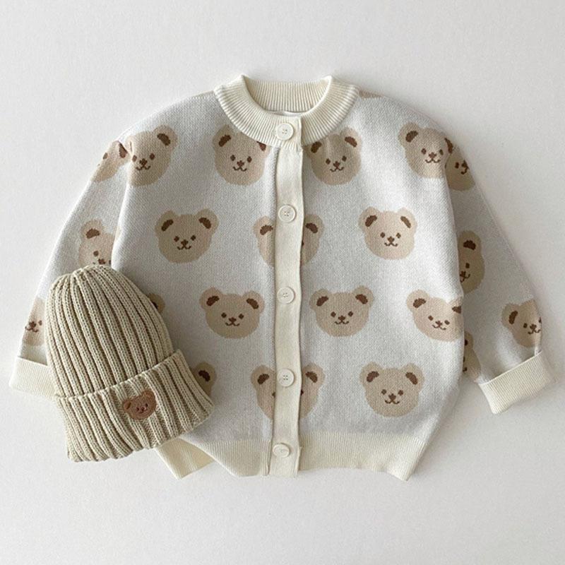 Baby/Kids Unisex Cartoon Bear Knitwear/Cardigan childrensterritory