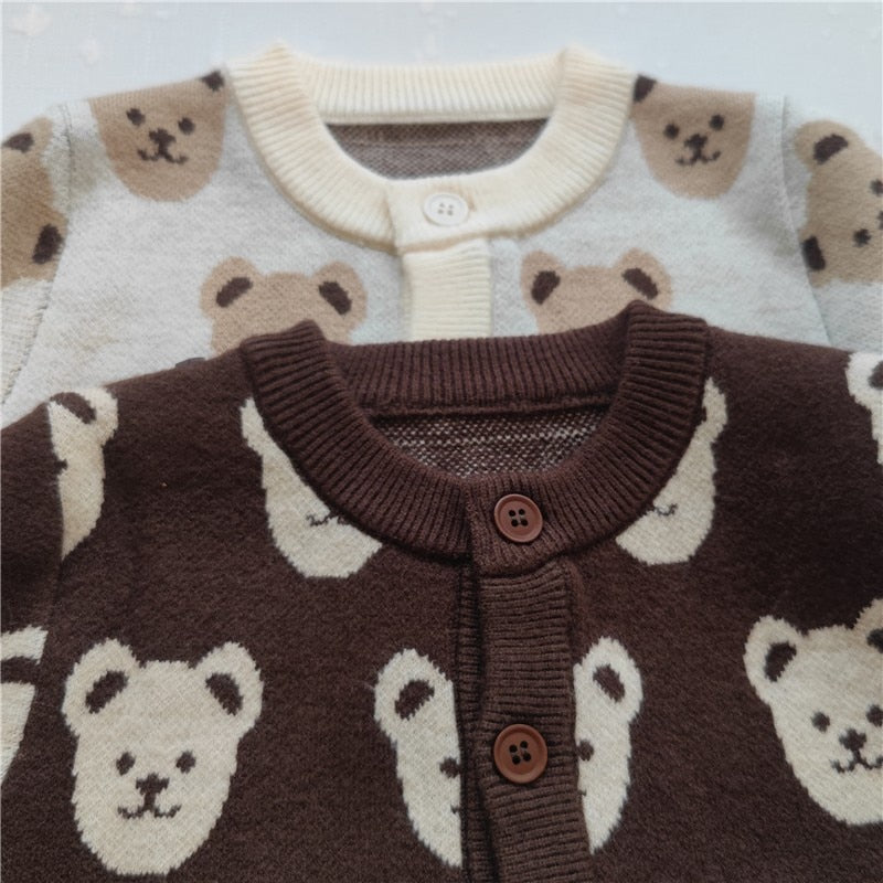 Baby/Kids Unisex Cartoon Bear Knitwear/Cardigan childrensterritory