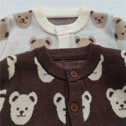 Baby/Kids Unisex Cartoon Bear Knitwear/Cardigan childrensterritory