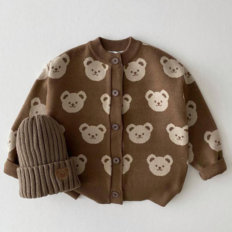 Baby/Kids Unisex Cartoon Bear Knitwear/Cardigan childrensterritory