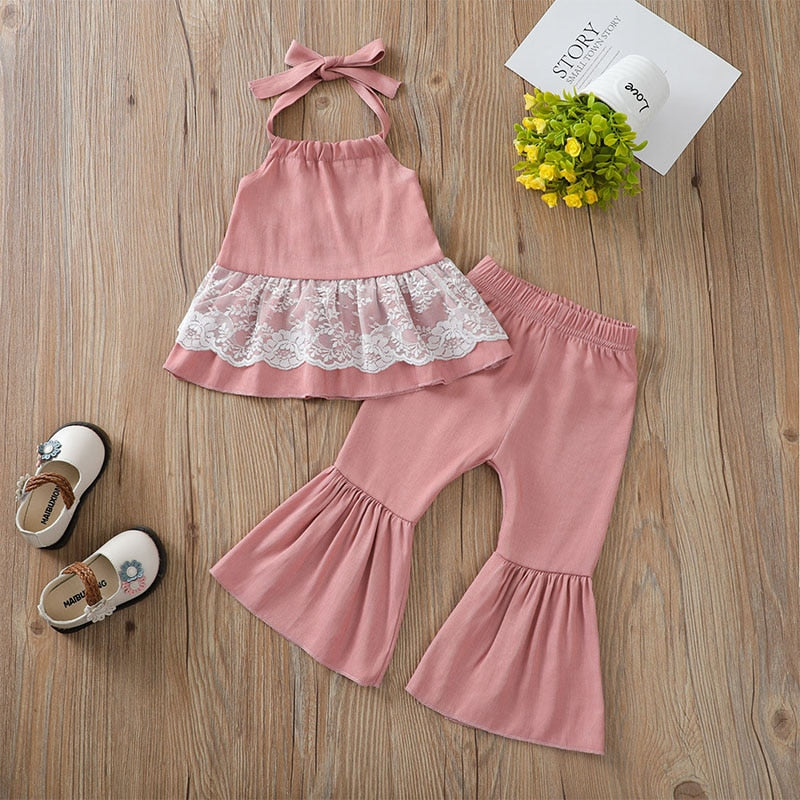 Baby/Toddler Girls Retro Style 2Pcs Backless Suit childrensterritory