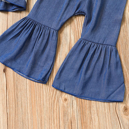 Baby/Toddler Girls Retro Style 2Pcs Backless Suit childrensterritory