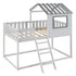 Bunk House Bed Frame Twin Size with Guardrails childrensterritory