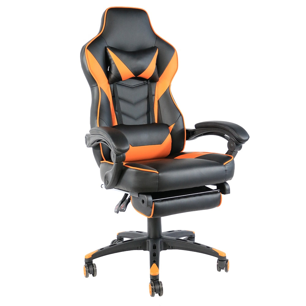 C-type Foldable Foot Racing/Gaming Chair with Footrest childrensterritory