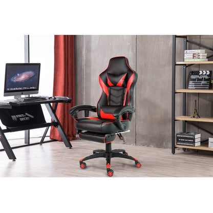 C-type Foldable Foot Racing/Gaming Chair with Footrest childrensterritory
