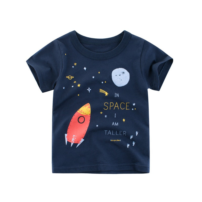 Cartoon Animal Print Kids Summer T-shirt/Tees for Girls/Boys childrensterritory