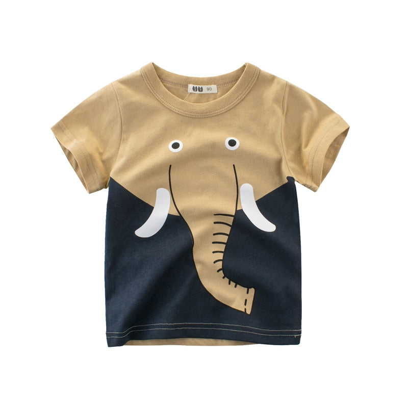 Cartoon Animal Print Kids Summer T-shirt/Tees for Girls/Boys childrensterritory