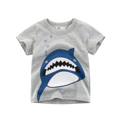 Cartoon Animal Print Kids Summer T-shirt/Tees for Girls/Boys childrensterritory