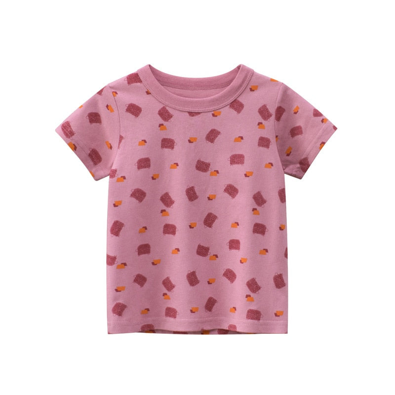 Cartoon Animal Print Kids Summer T-shirt/Tees for Girls/Boys childrensterritory