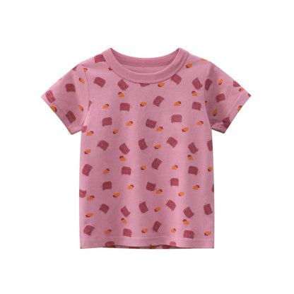 Cartoon Animal Print Kids Summer T-shirt/Tees for Girls/Boys childrensterritory