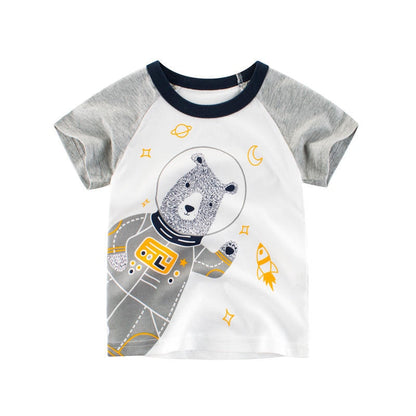 Cartoon Animal Print Kids Summer T-shirt/Tees for Girls/Boys childrensterritory