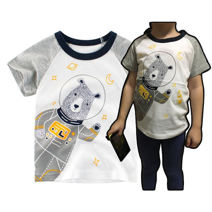 Cartoon Animal Print Kids Summer T-shirt/Tees for Girls/Boys childrensterritory
