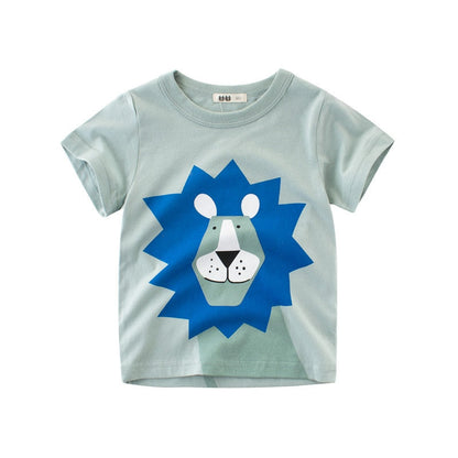 Cartoon Animal Print Kids Summer T-shirt/Tees for Girls/Boys childrensterritory