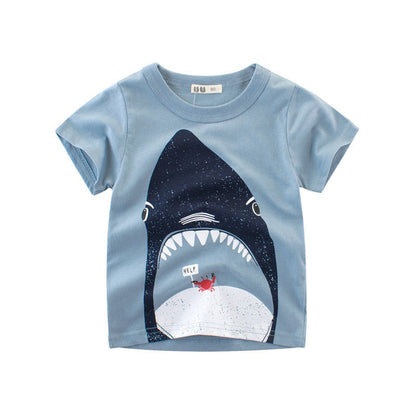 Cartoon Animal Print Kids Summer T-shirt/Tees for Girls/Boys childrensterritory