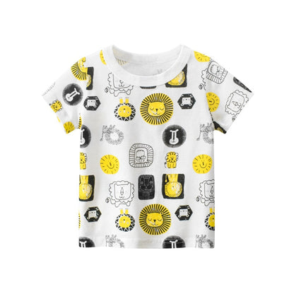 Cartoon Animal Print Kids Summer T-shirt/Tees for Girls/Boys childrensterritory