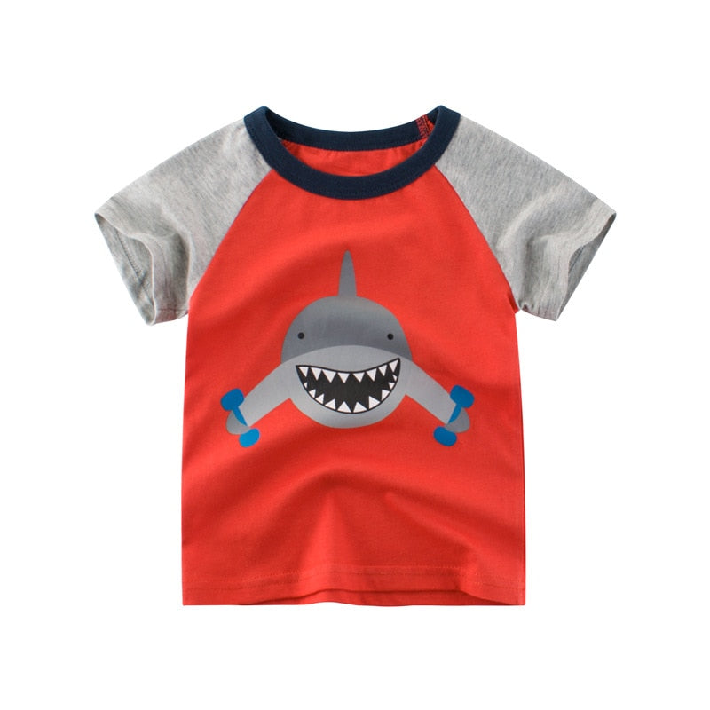 Cartoon Animal Print Kids Summer T-shirt/Tees for Girls/Boys childrensterritory