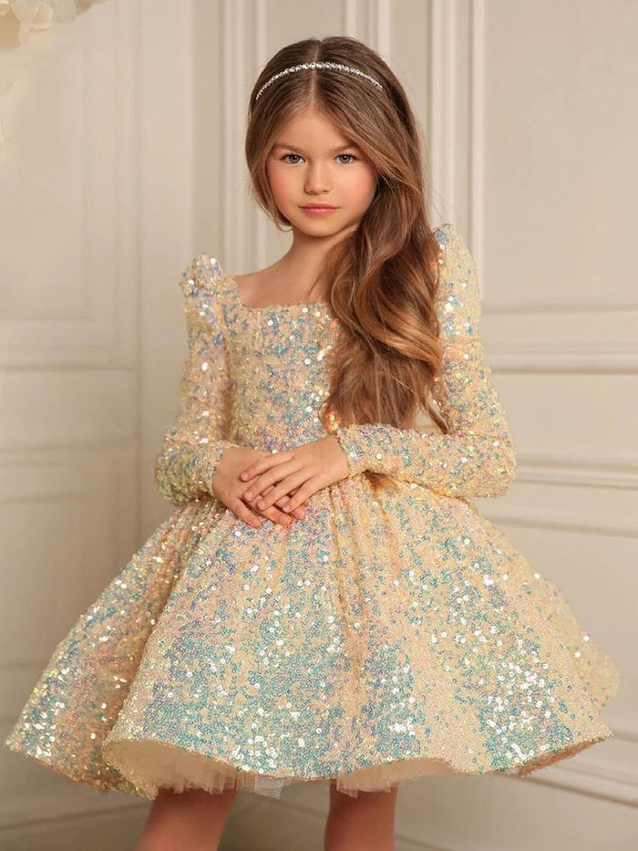 Charming Sequin Pleat Ball Gowns/Party Dress for Kids Girls photo color / Child-2