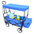 Collapsible Wagon Folding Cart W/Canopy For Outdoor childrensterritory