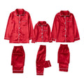 Family Matching Long Sleeve Satin Sleepwear Set childrensterritory