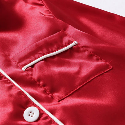 Family Matching Long Sleeve Satin Sleepwear Set childrensterritory