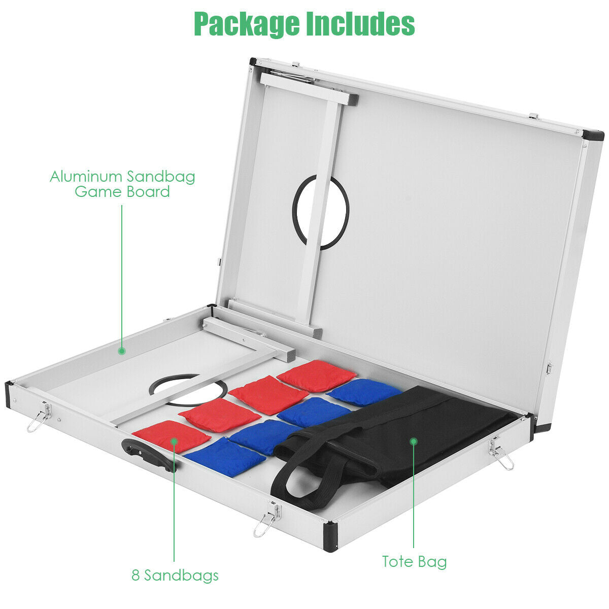 Foldable Bean Bag Cornhole Game Set w/ Carrying Bag childrensterritory