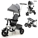 Folding Toddler Tricycle W/Reversible Seat & Canopy childrensterritory