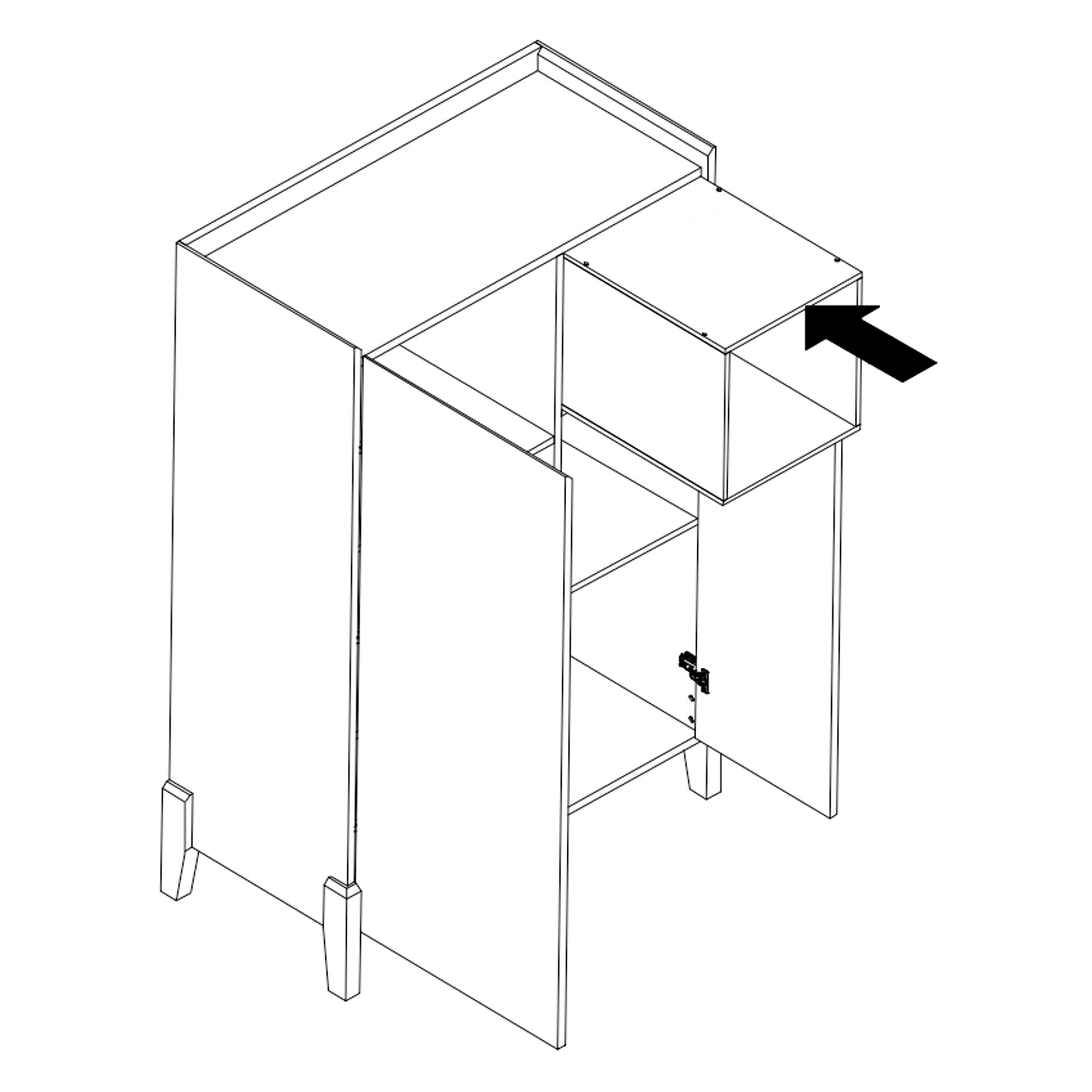 Free-Standing - 47.2 Inch Tall Floor Storage Cabinet childrensterritory