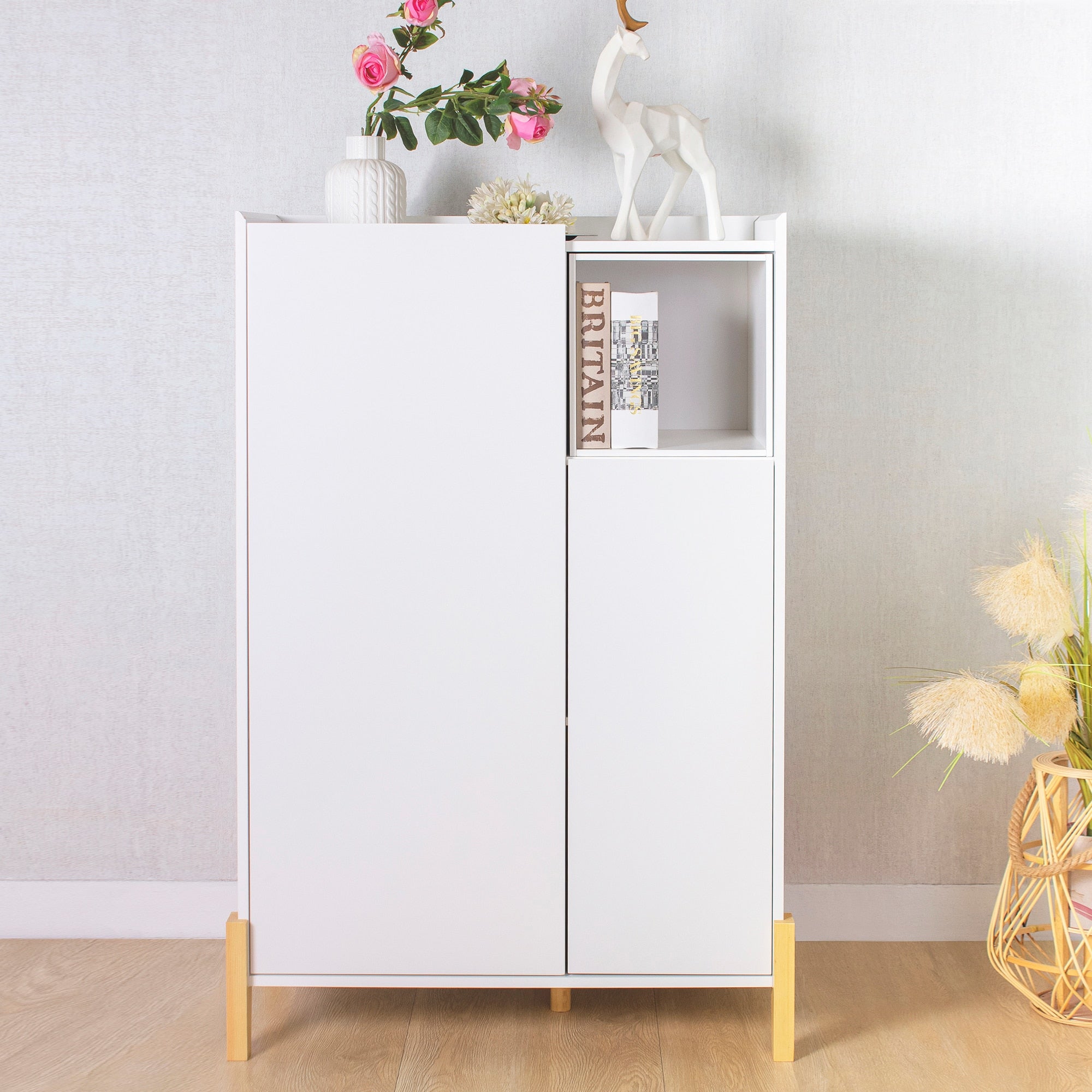 Free-Standing - 47.2 Inch Tall Floor Storage Cabinet childrensterritory