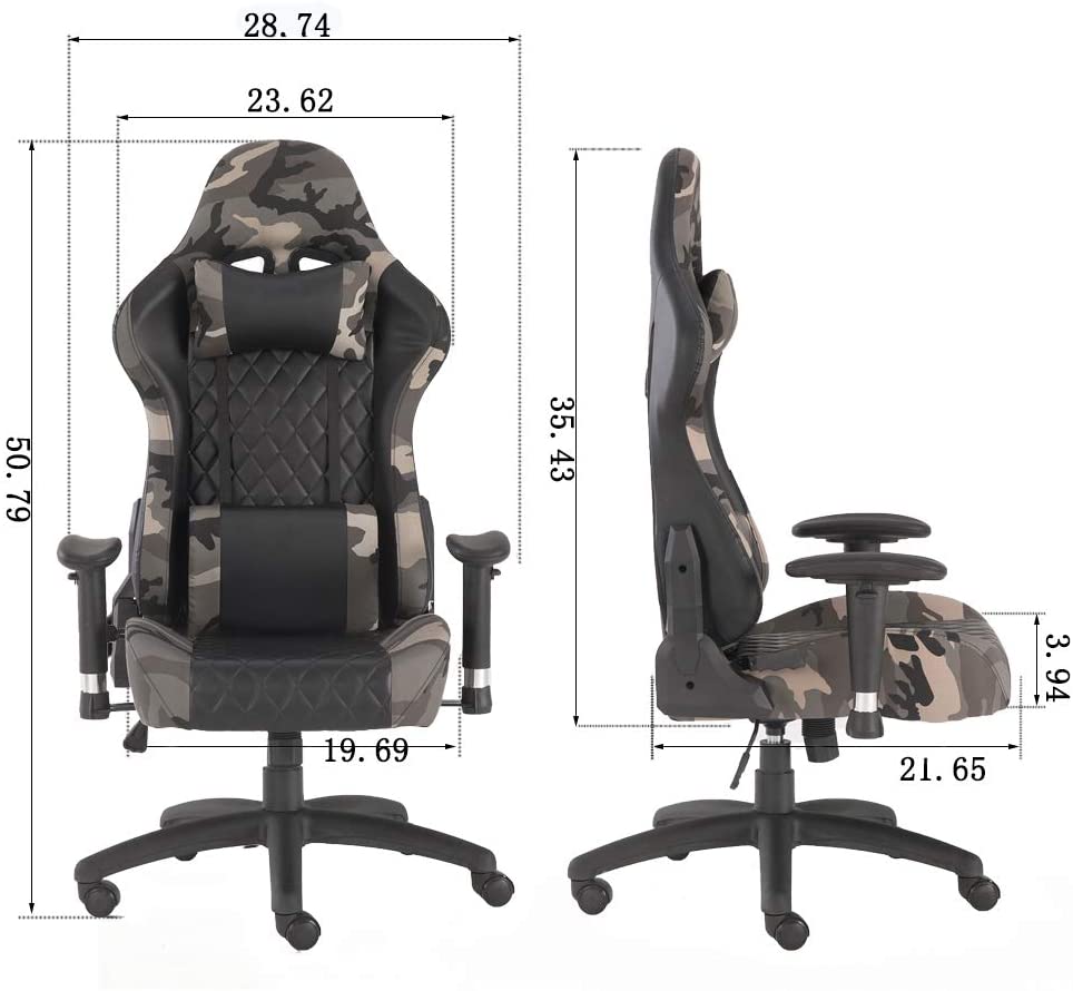 Gaming/Office Swivel Chair with headrest and Lumbar Pillow childrensterritory