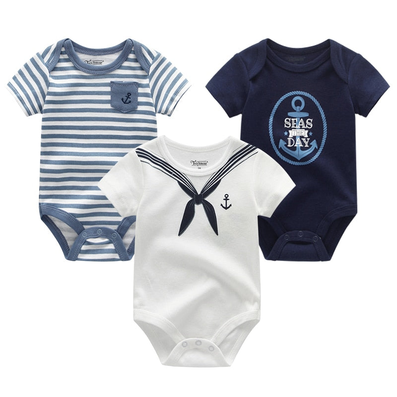 3 Pieces Baby Unisex Cotton Rompers/Jumpsuits childrensterritory