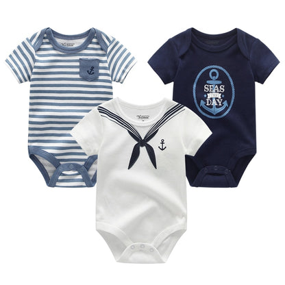 3 Pieces Baby Unisex Cotton Rompers/Jumpsuits childrensterritory