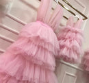 Mother-Daughter Tiered Puffy Tulle Matching Party Dresses childrensterritory