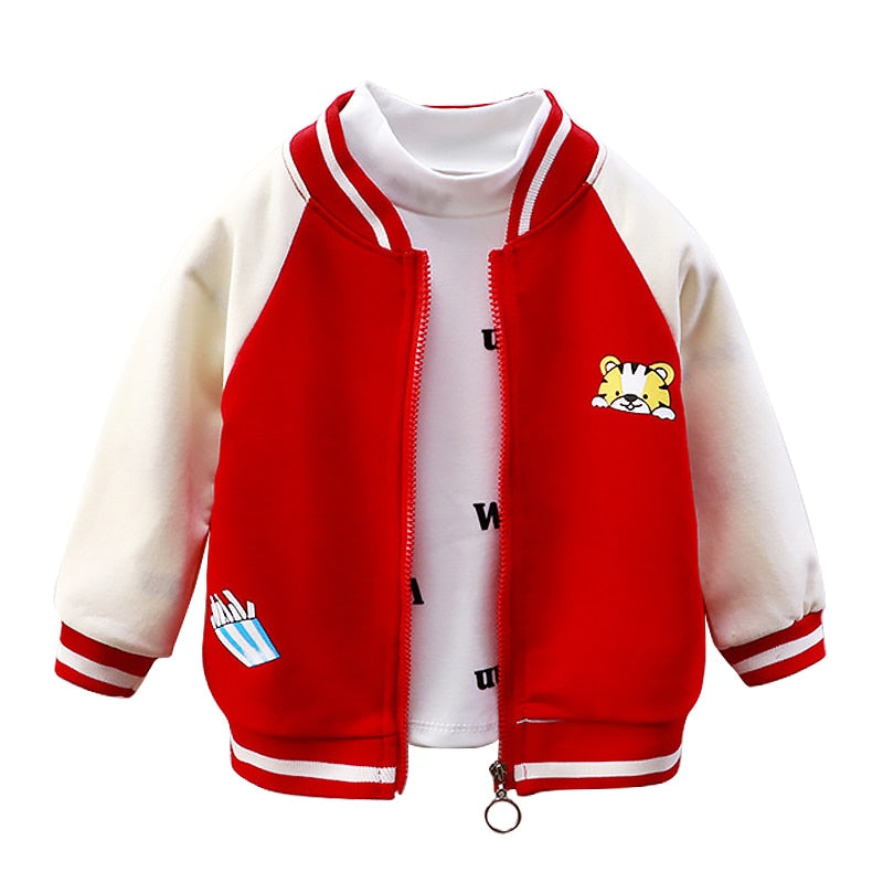 Baby/Kids Letter Cartoon Print Zipper Jacket for Boy childrensterritory