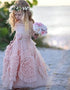 Lace Applique Pageant Flower Girls Dresses For Kids childrensterritory