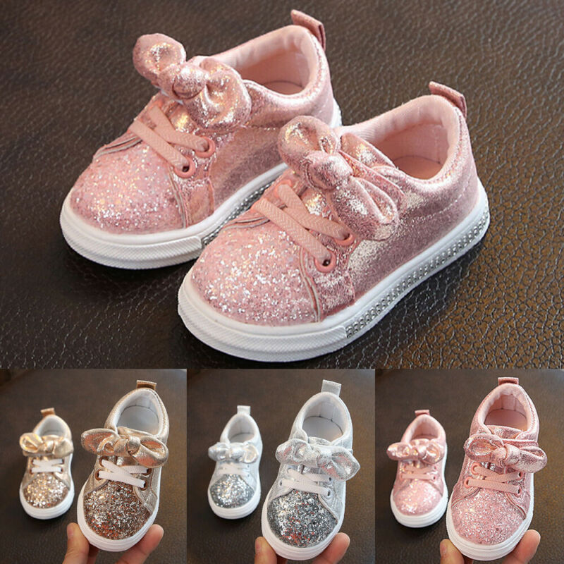 Bowknot Shinny Soft Sole Baby Girl Shoes/Sneakers childrensterritory