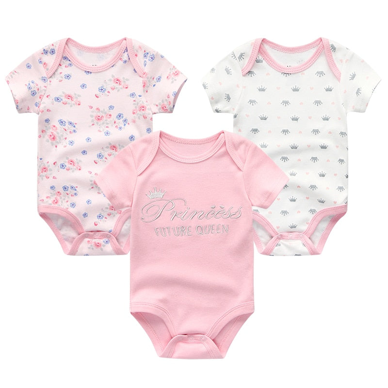 3 Pieces Baby Unisex Cotton Rompers/Jumpsuits childrensterritory