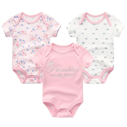 3 Pieces Baby Unisex Cotton Rompers/Jumpsuits childrensterritory