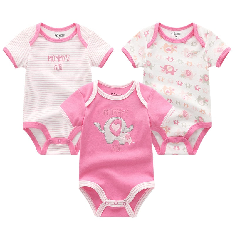 3 Pieces Baby Unisex Cotton Rompers/Jumpsuits childrensterritory