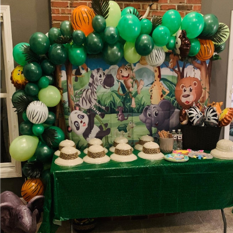 Jungle Safari Theme Birthday Party 109pcs Balloons Garland childrensterritory