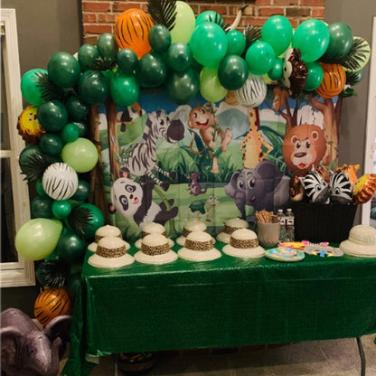 Jungle Safari Theme Birthday Party 109pcs Balloons Garland childrensterritory