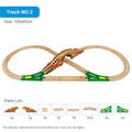 Wood Train Track Railway Toy Set for Kids childrensterritory