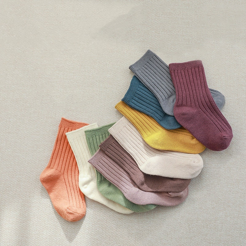Korean Style 5 pairs/lot Soft Cotton Socks for Baby Girls Boys childrensterritory