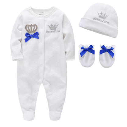 Baby Girl/Boy Soft Clothes Set with Hat Gloves childrensterritory