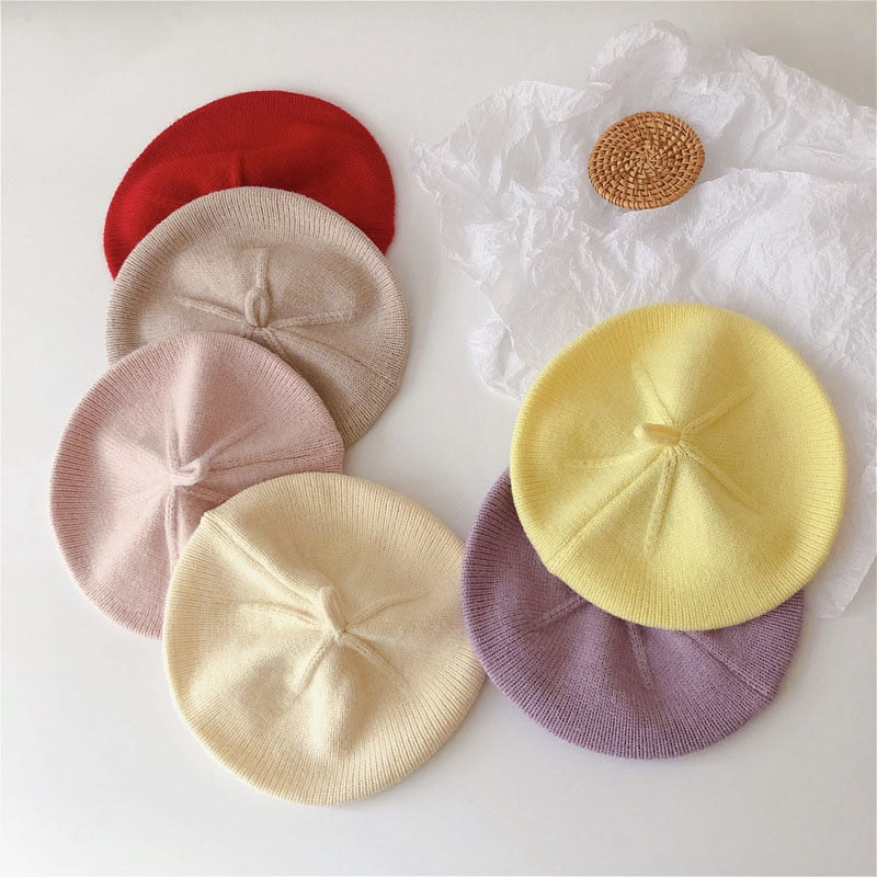 Baby/Kids Girls Warm Vintage Beret | Painter Cap childrensterritory