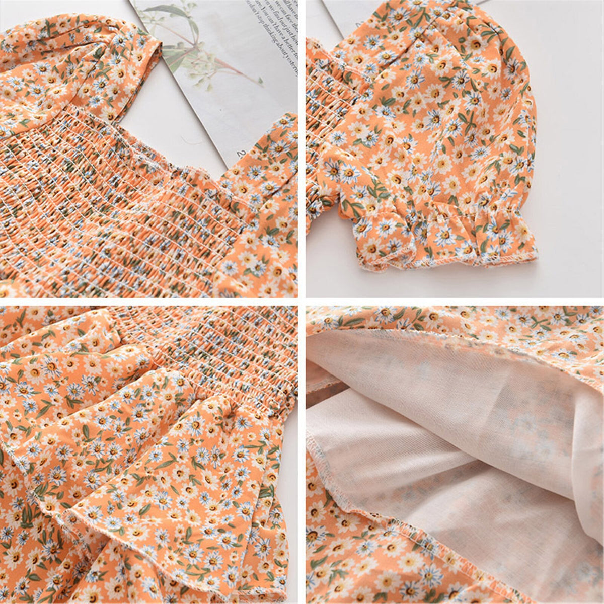 Kids Girls Floral A-Line Summer Princess Dress childrensterritory