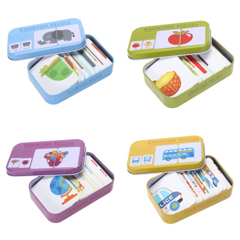 Baby/Kids Cognition Iron Box Cards | Puzzle Toys childrensterritory